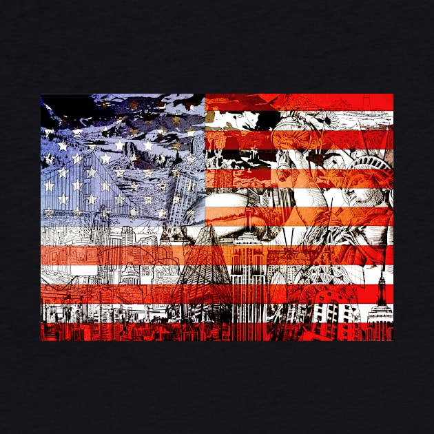 usa flag by BekimART